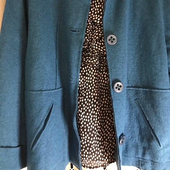 Coldwater Creek Blue Wool Blend  Cardigan Xl - Picture 5 of 15